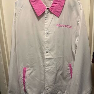 Zumiez Pink and White Color Block Jacket